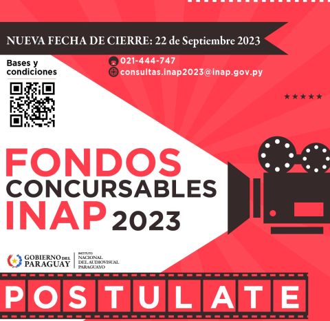 El Instituto Nacional del Audiovisual Paraguayo extendió el plazo de los Fondos Concursables hasta el viernes 22 de septiembre